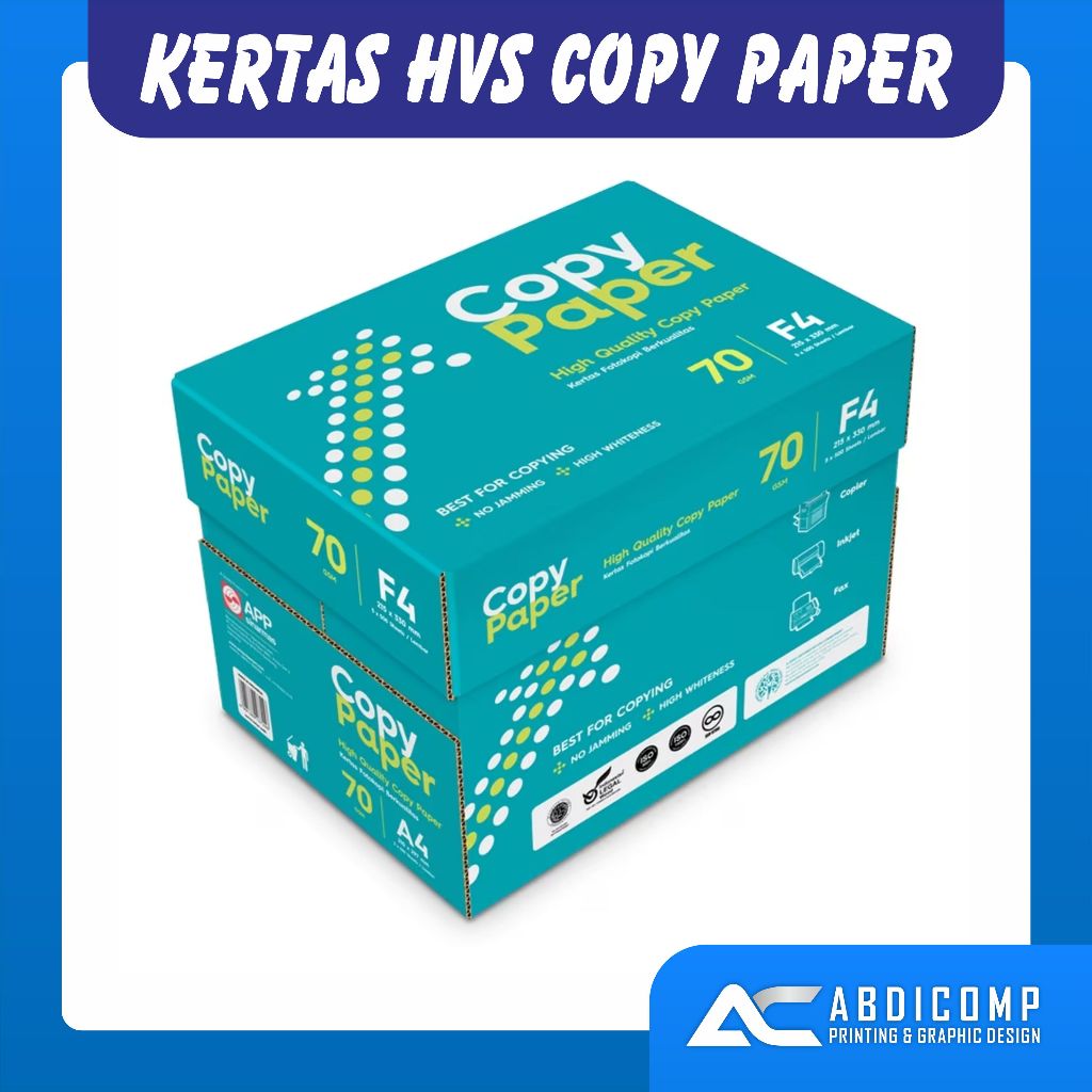

HVS COPY PAPER A4 75 GSM 1 Karton Isi 5 Rim