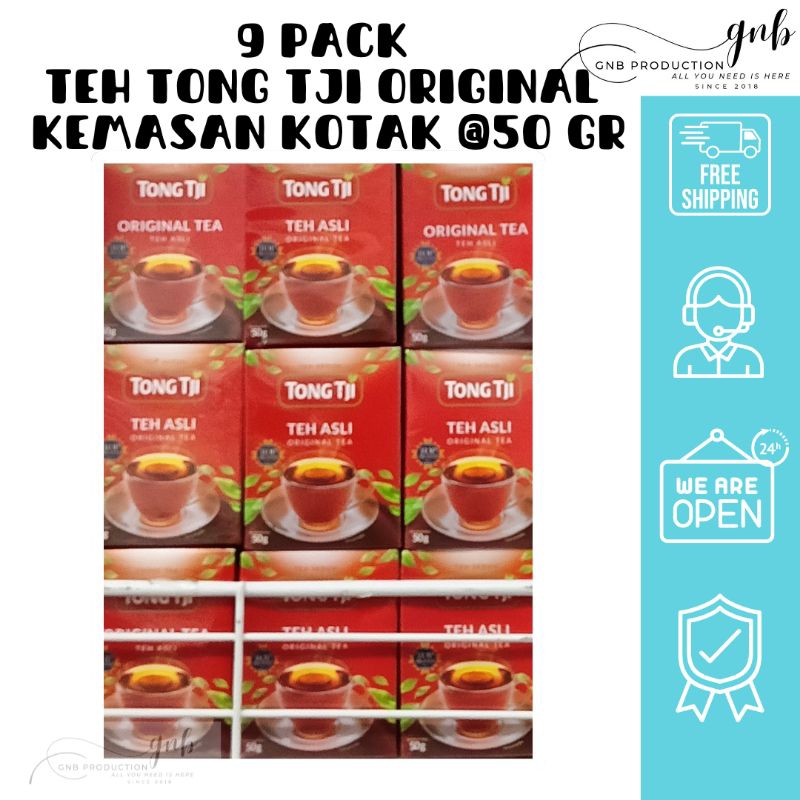 

9 PACK TEH TONG TJI ORIGINAL 50 GRAM
