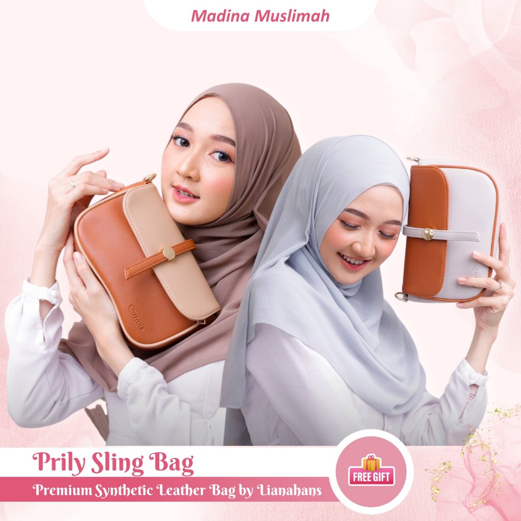 [Original] Prilly Sling Bag by Lianahans Tas Selempang Wanita Bahan Premium Kulit Sintetis Desain Cu