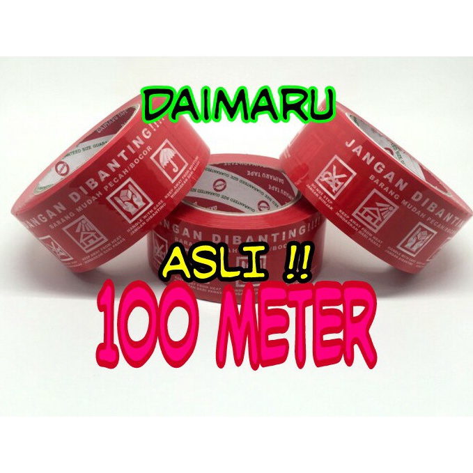 

KODE R37J Lakban Fragile daimaru merah jangan dibanting