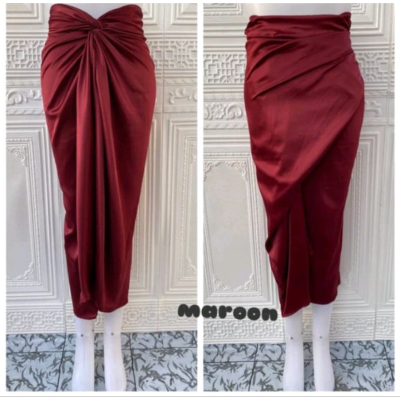 Rok lilit polos wrap  skirt / rok lilit polos instan / wrap skirt / rok lilit polos