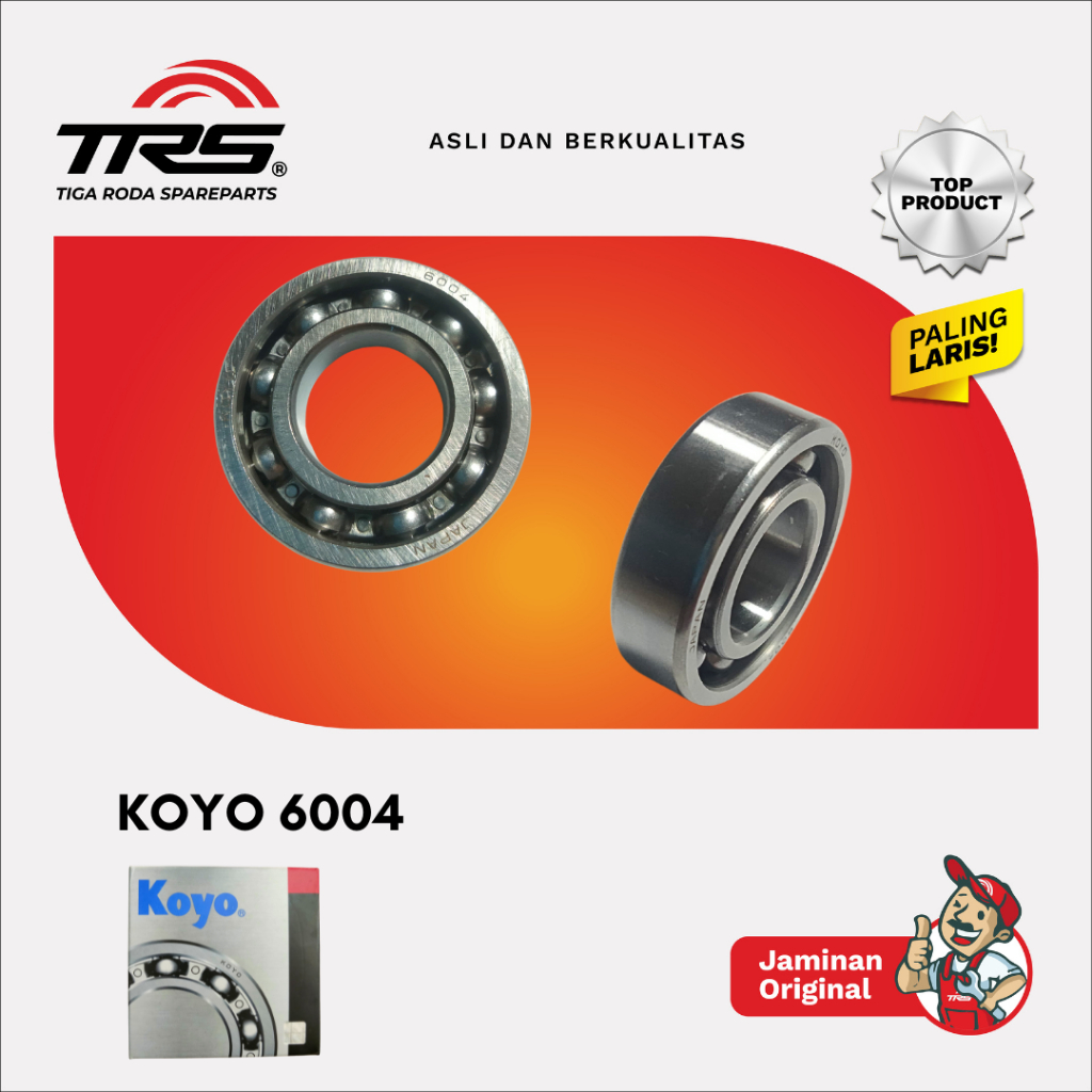 [TRS] LAKER BEARING KOYO 6004 ORIGINAL KOYO