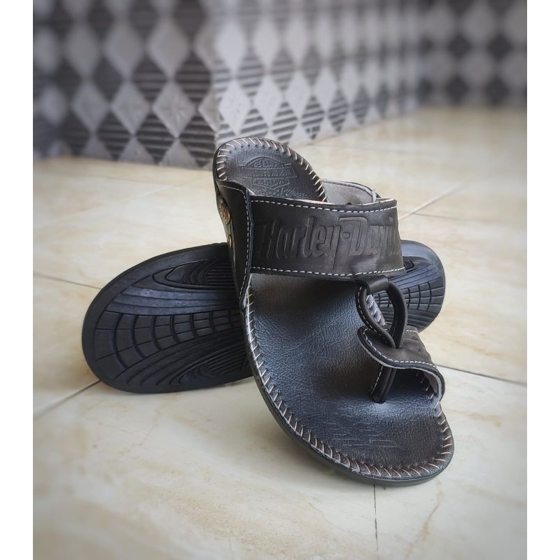 SANDAL PRIA 100%  KULIT ASLI  HURLEY DAVIDSON//SANDAL SLOP PRIA//SANDAL JAPIT PRIA