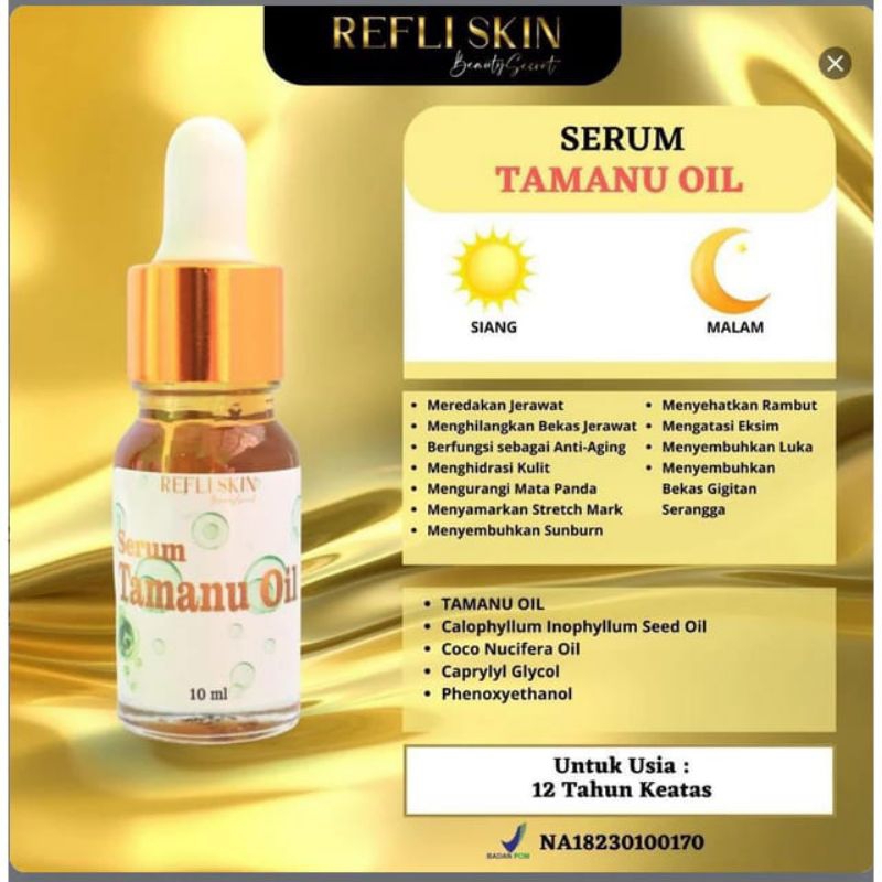 BPOM TAMANU OIL REFLISKIN 10ML ORIGINAL