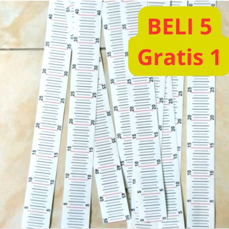 

STICKER BAK UKUR IKAN KOI 50CM ANTI AIR LEBAR 5CM Stiker bak ukur ikan koi
