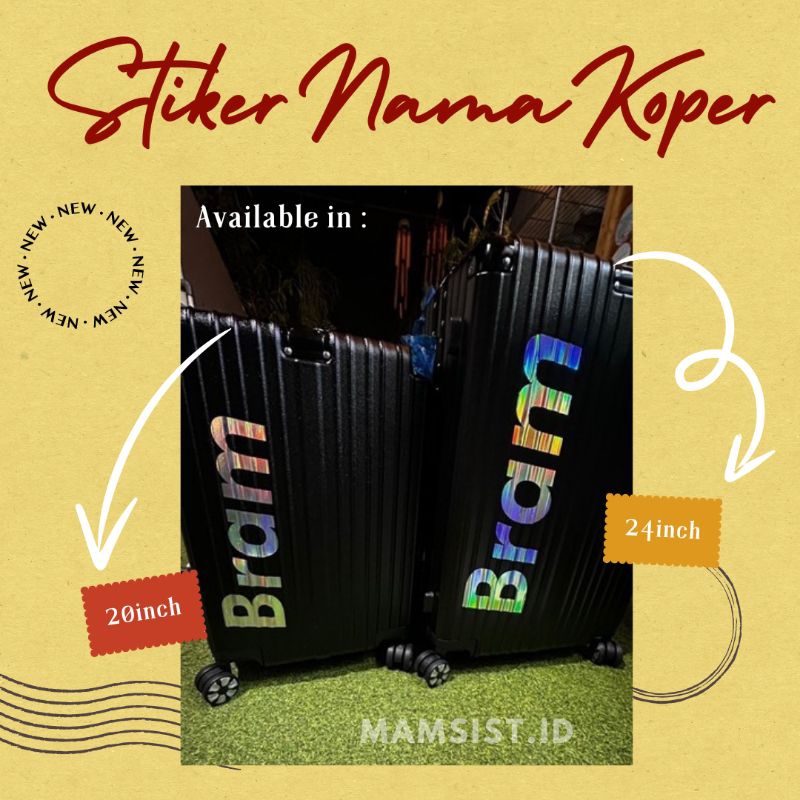 

STICKER NAMA KOPER/STIKER NAMA KOPER/PERSONALISED SUITCASE STICKER