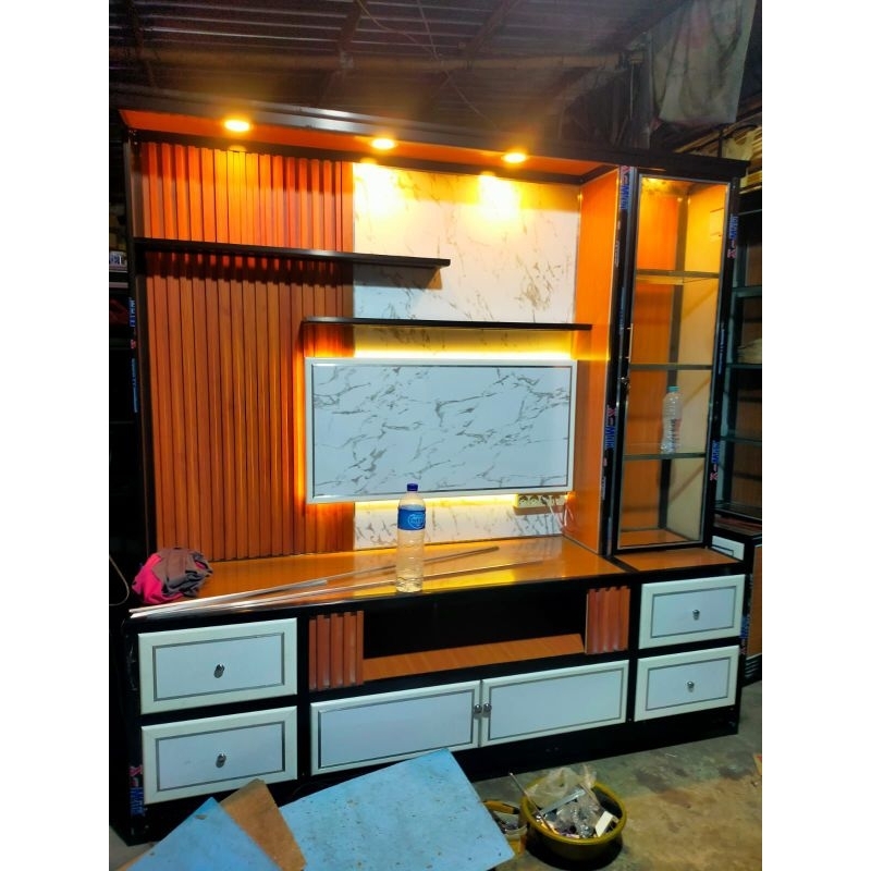 Bufet tv/partisi ruangan sultan mewah alumunium+acp