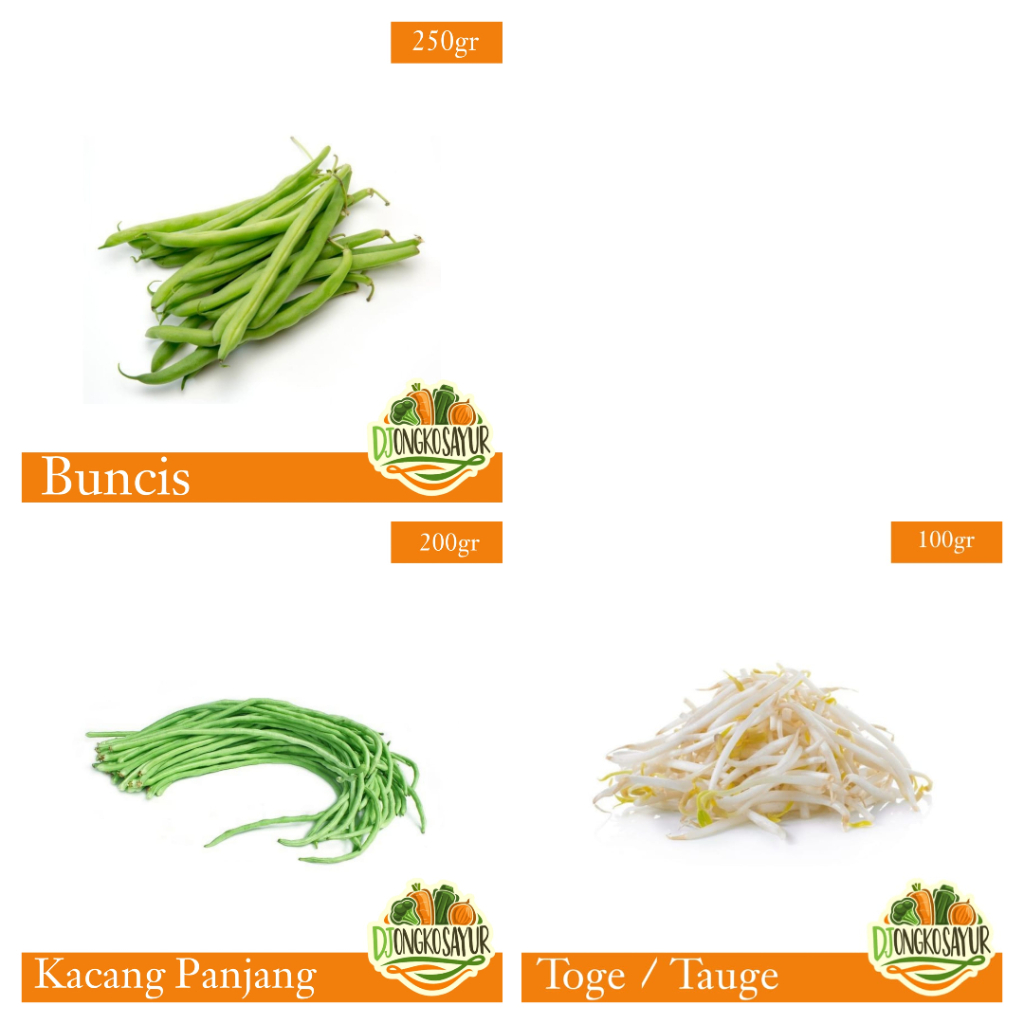 

[500gr - 1kg] Buncis / Kacang Panjang / Toge
