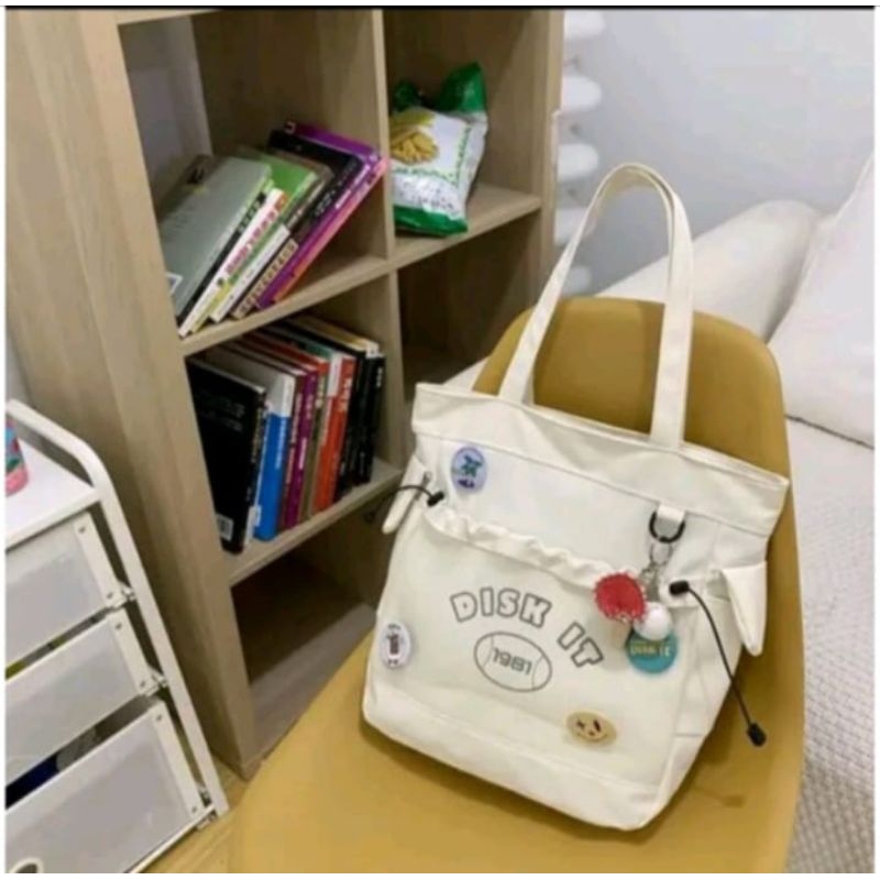 MURAH TAS TOTEBAG KOREAN STYLE WANITA TAS MODIS BAHAN KANVAS TOTEBAG KULIAH KERJA KEKINIAN