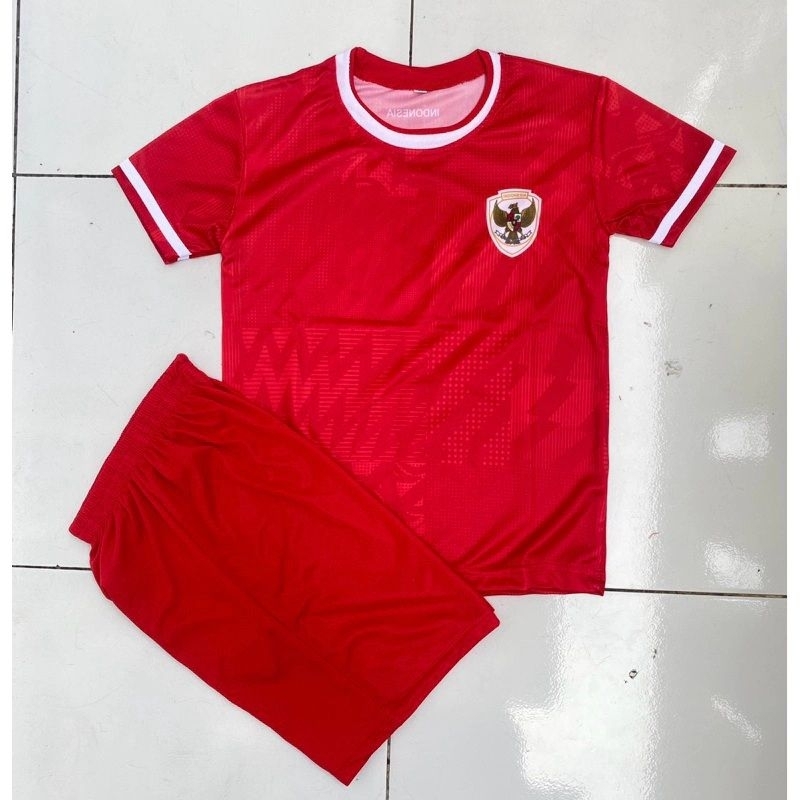 jersey bola timnas indonesia anak setelan sablon  terbaru