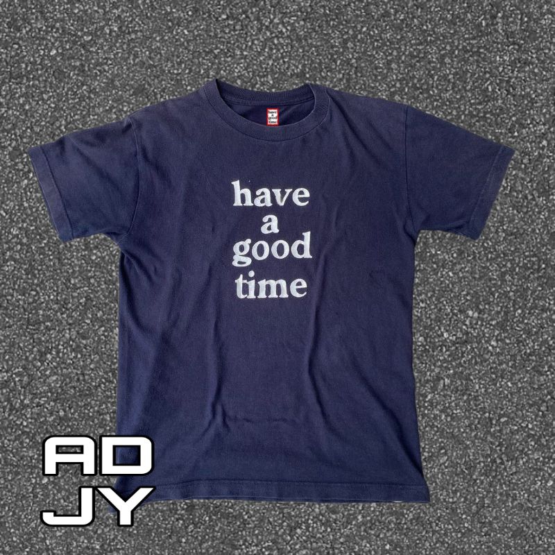 KAOS T-SHIRT HAGT HAVE A GOOD TIME NAVY BRANDED PREMIUM MURAH BERKUALITAS IMPORT