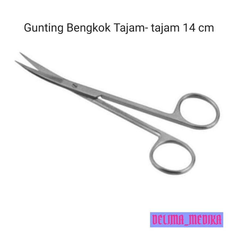 

KODE E72H Gunting Operasi Tajam Tajam Bengkok 14cm Stainless Steel Gunting Bengkok Tajam Tajam Stainless Steel