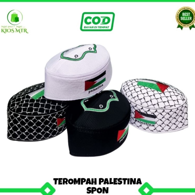 Update Merakyat  Peci PALESTINA ANAK DAN DEWASA  Peci Palestina Motif Terompah Anak Dan Dewasa  Peci