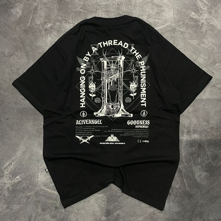 Tshirt Black The Phunisment Original Brand Alive Angel Series Streetwear / Kaos Distro Premium / Baj