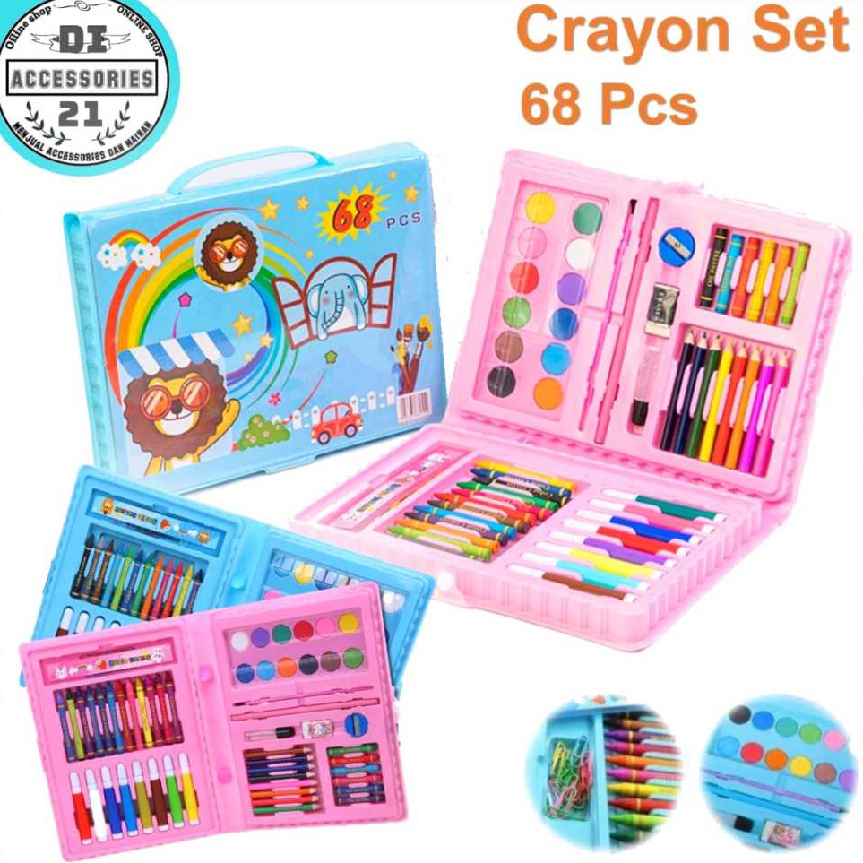 

KODE Q66X CRAYON SET 68PC PENSIL GAMBAR ANAK ISI 68PCS PENSIL WARNA ANAK