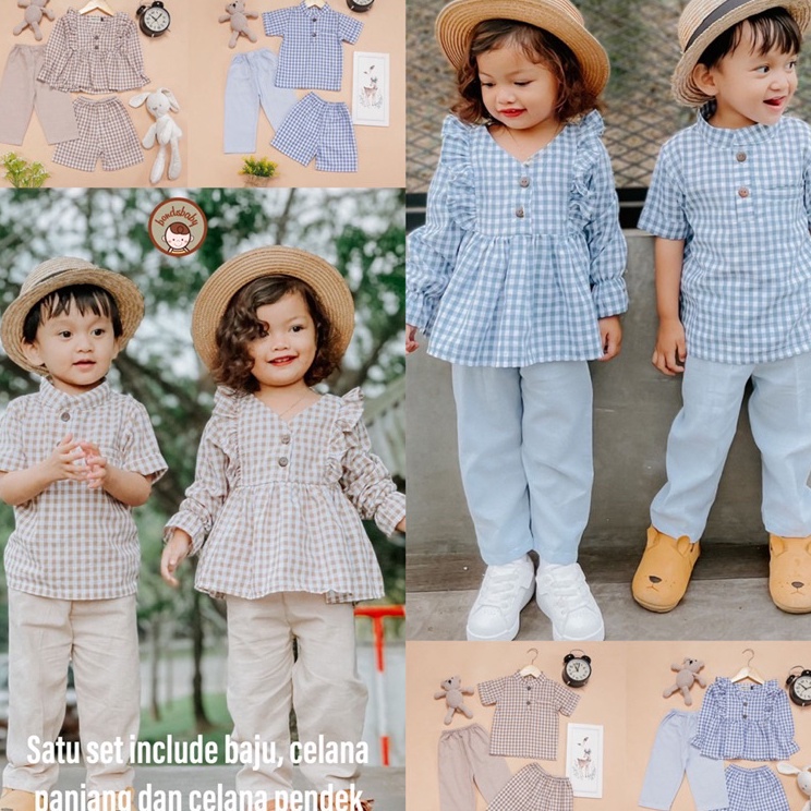 Paling Top  RAMIES Series Set Couple Anak  Setelan Baju Muslim Couple Anak 6bln8thn
