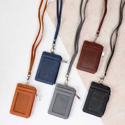 

KODE Q36R SAFFELION SCATO ID Card holder Name tag kulit PU SFL18