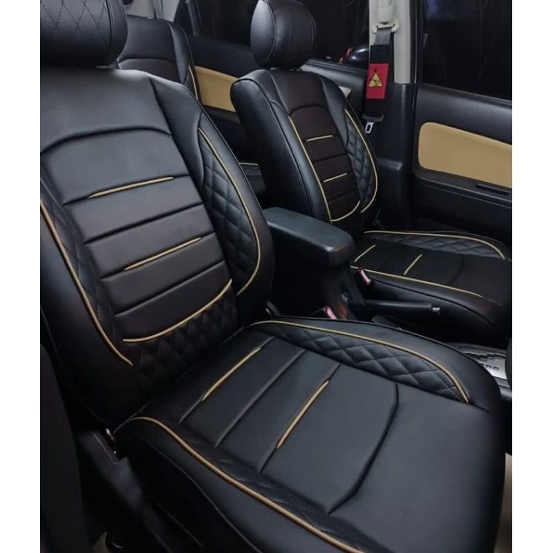 [Ready Stock] Sarung Jok Mobil Vios Limo Full Set Dua Baris