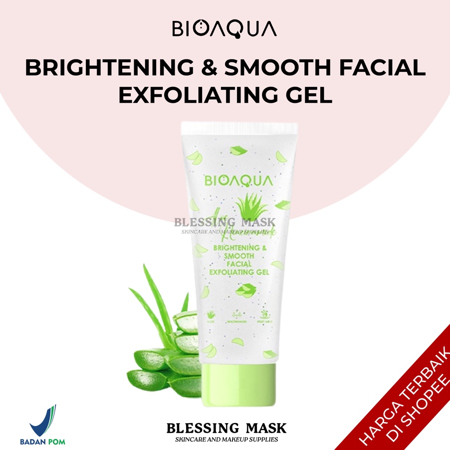 Ready Stok BIOAQUA Scrub Wajah Peeling Gel Niacinamide Brightening  Smooth Facial Exfoliating Gel Wa