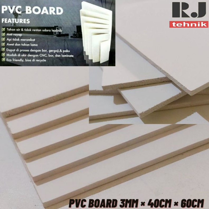 

KODE T18L PVC Board Murah Ukuran Tebal 3mm 5mm ukuran 46cm PVC Foam White