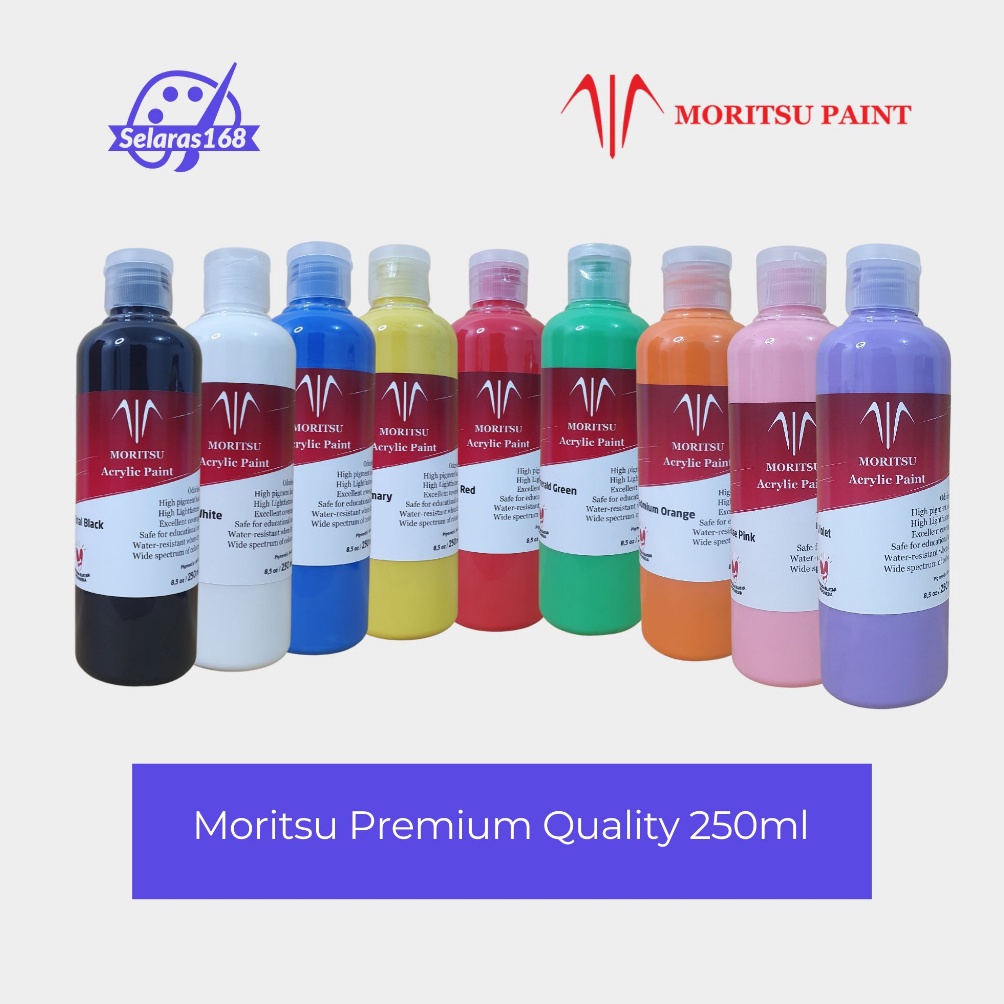 

KODE A93I Acrylic Paint Moritsu Cat Akrilik Premium Quality 25 ML All Colour