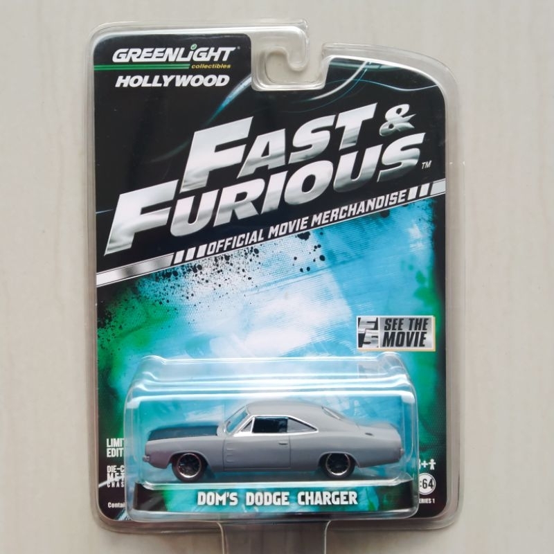 Greenlight Fast Furious Doms Dodge Charger Dom