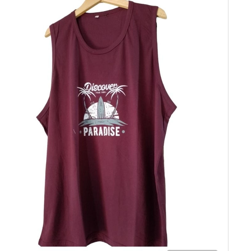 kaos singlet 6xl lekbong gym olahraga pria jumbo oversize