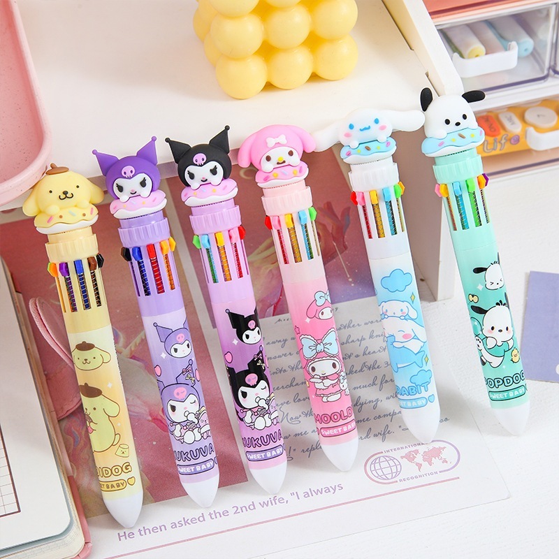 

PULPEN 10 WARNA 3D DOLL SANRIO EDITION / PULPEN MEKANIK 10 WARNA LUCU KARAKTER BONEKA LUCU