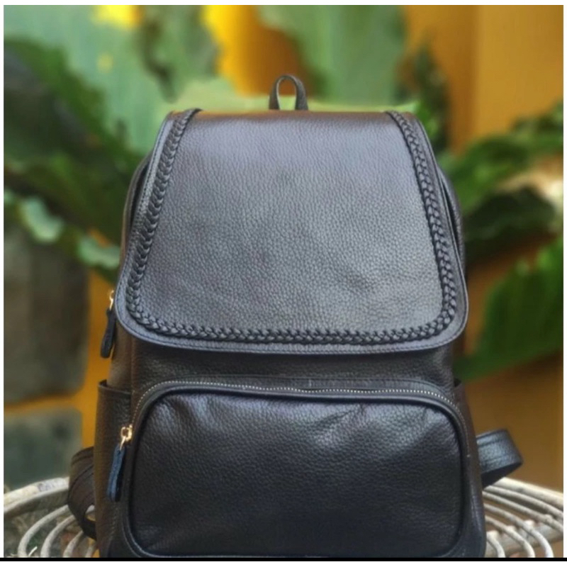tas ransel wanita tas punggung kulit sapi asli