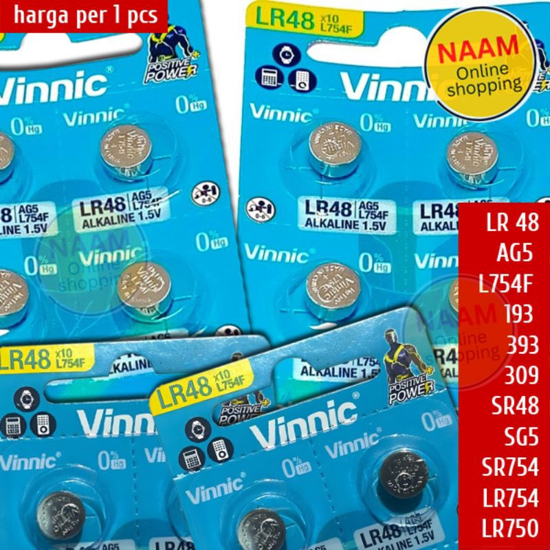 BATERAI LR48 AG5 LR754F SG5 LR754 LR750 - BATTERY LR-48 AG-5 - BATRE KANCING BUTTON CELL BATTERE LR-