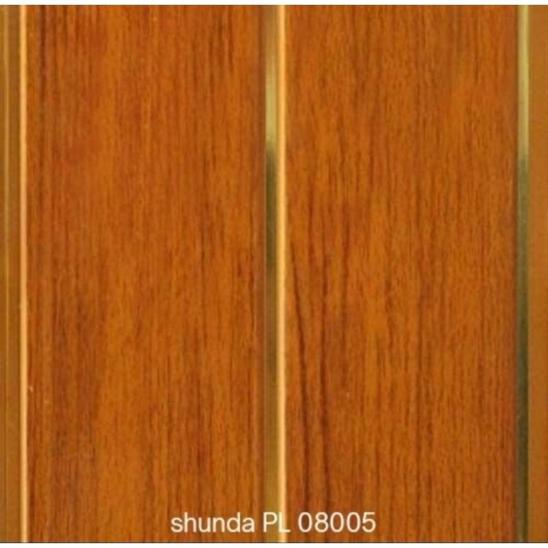 shunda plafon pvc serat kayu nat gold glossy PL08005