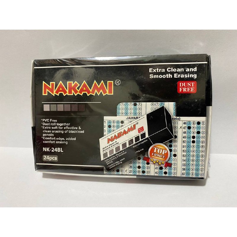

1 Box Penghapus Pensil Hitam Putih Warna Isi 24pcs