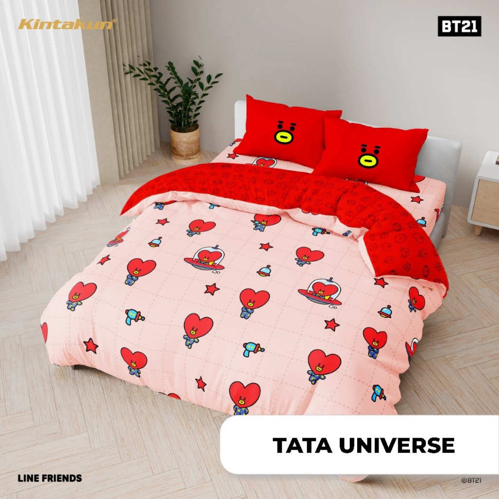 Bedcover Kintakun Set Sprei Fitted 160x200 Queen/180x200 King Tinggi 25 cm Motif Karakter