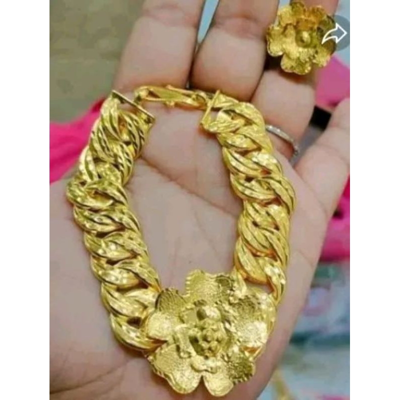 gelang sisik naga mawar lapis emas