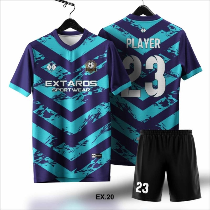 BAJU BOLA JERSEY FUTSAL BEBAS NAMA COSTUME PRINT EX 20