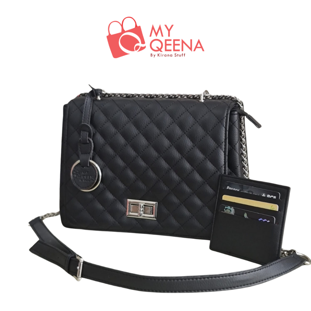 My Qeena by Kirana Stuff Asha Bag Tas Wanita Shoulder bag Tas Selempang Slingbag Free Card Holder