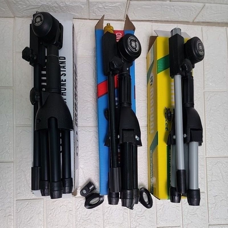 Stand Mic Pendek Maruni Plus Holder mic