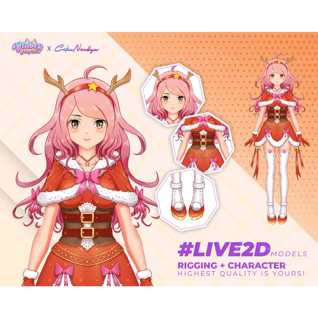 Ciptakan Avatar VTuber yang Menarik dengan Live2D Model Modern, VTuber Model Eksklusif, Komisi Live2