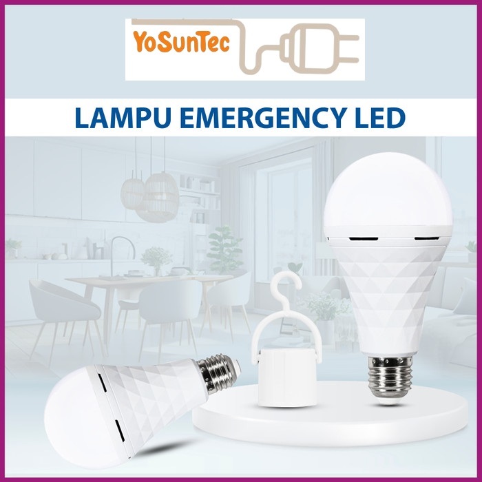 AOKI Lampu Bohlam LED 10 Watt AC DC NEW CRYSTAL Darurat Lampu Emergency Lamp