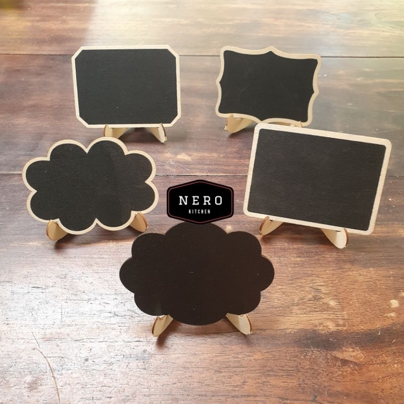 

10pcs Papan Tulis Kapur Kecil / Mini Chalk Board / Papan Kapur Menu Cafe / Papan Reserved / Table Number / Papan Nama makanan / papan nomor meja / Table name board