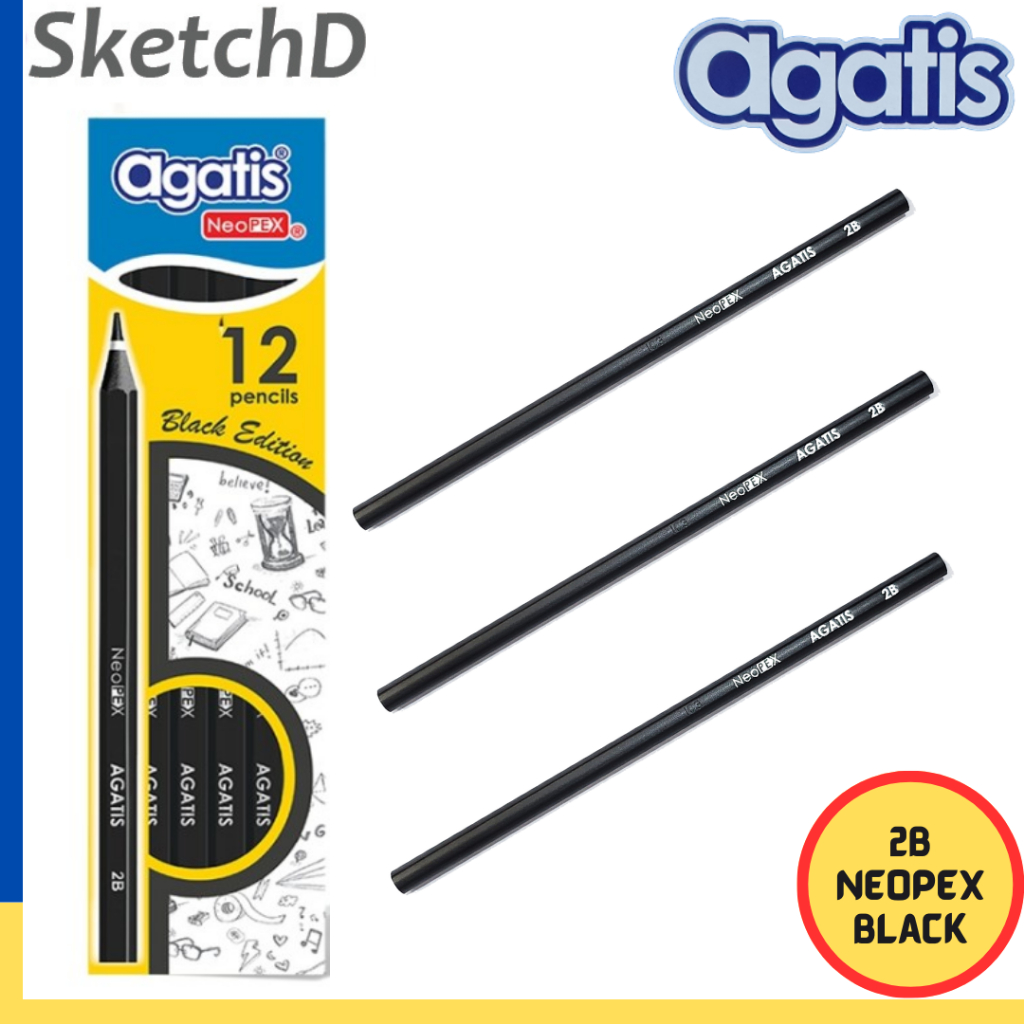 

Pensil 2B Agatis Neopex Black Edition Pencil