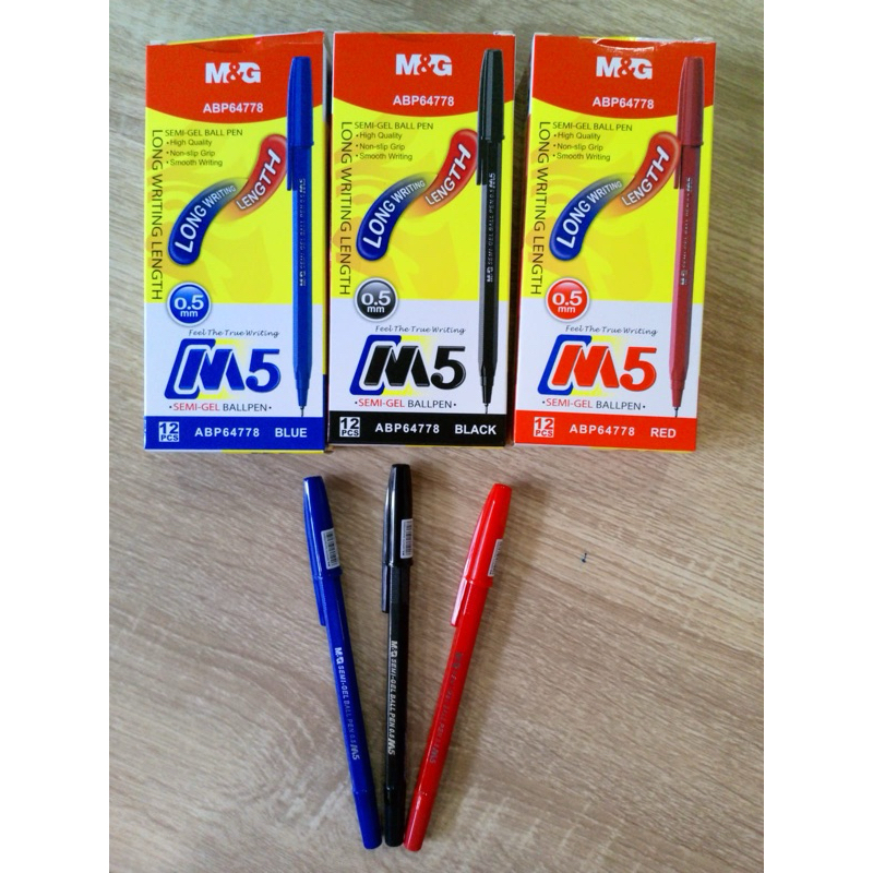 

Semi Gel Ball Pen M&G M5 0.5mm [Per Lusin]
