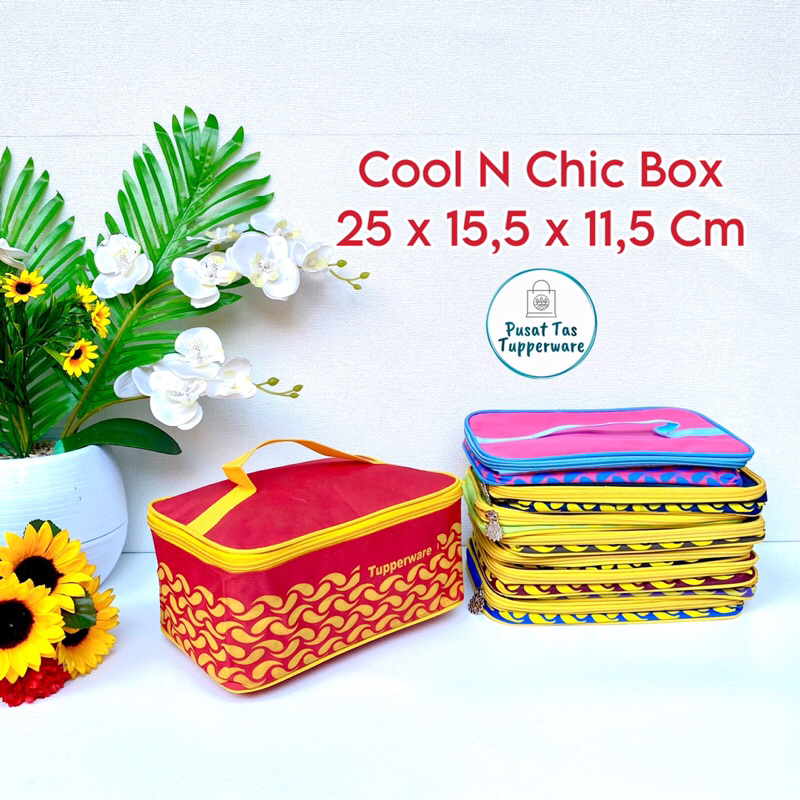 CNC Box Tupperware / Tas Bekal Tupperware (Zipper Bunga Es)