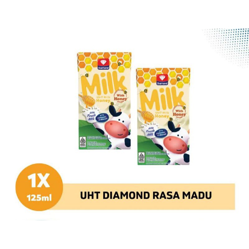 

Uht Milk Diamond Rasa Honey 125ml