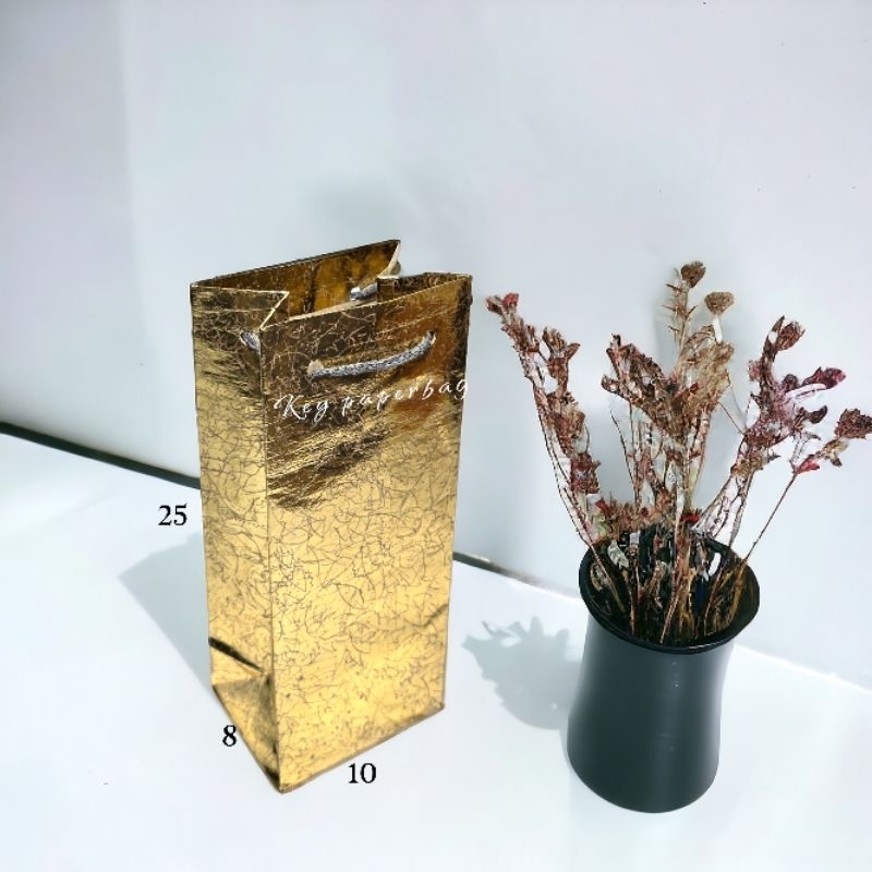 

Paper Bag Botol Gold & Silver Uk 10x8x25