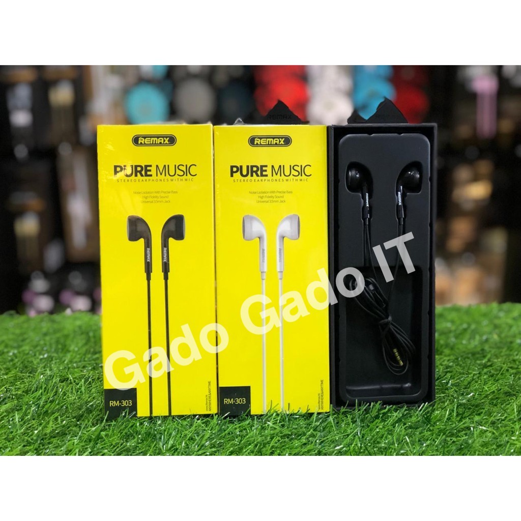 HEADSET EARPHONE REMAX RM-303 Headphone SUPER BASS With Microphone