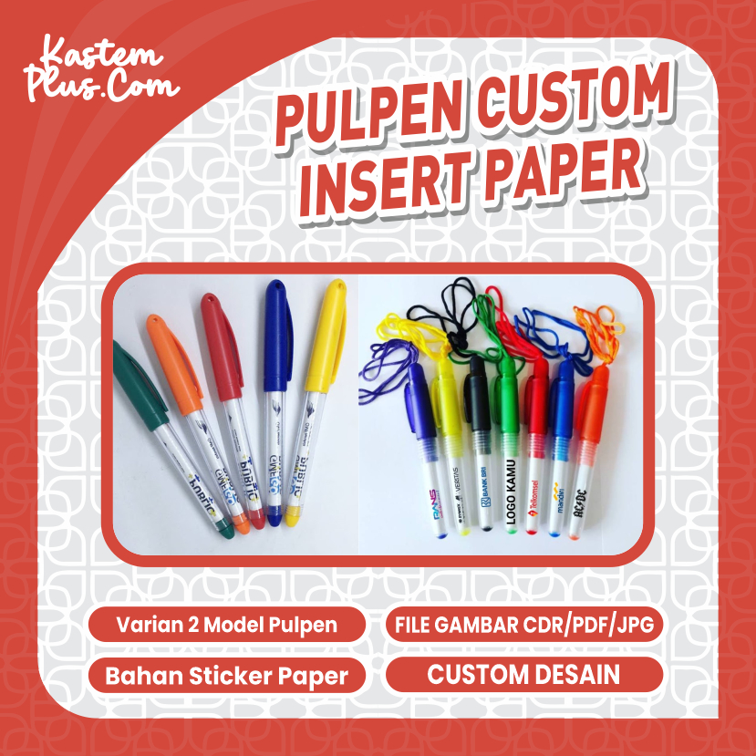 

Pulpen Custom Logo / Bolpoin Custom Tulisan / Ballpoint Pen Custom Insert Paper [TERMURAH!!]