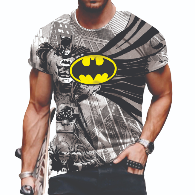 KAOS TAG THAILAND BATMAN LOGO BW AOP (ALL OF PRINT) | KAOS SUPERHERO CARTOON KARTUN ANIME KOMIK COMI