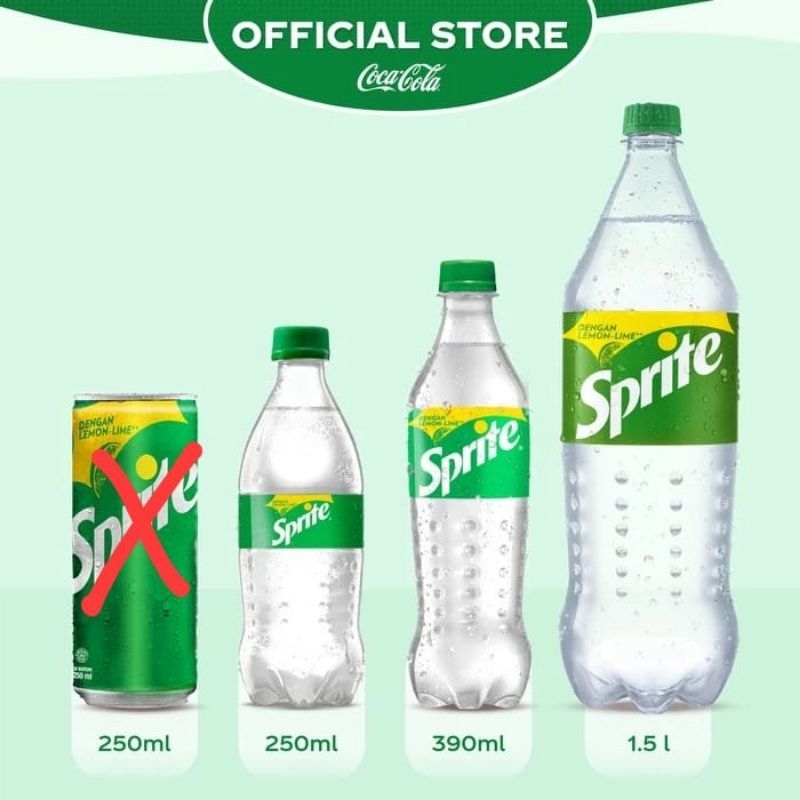 

SPRITE Lemon Lime Minuman Soda Botol 390ml