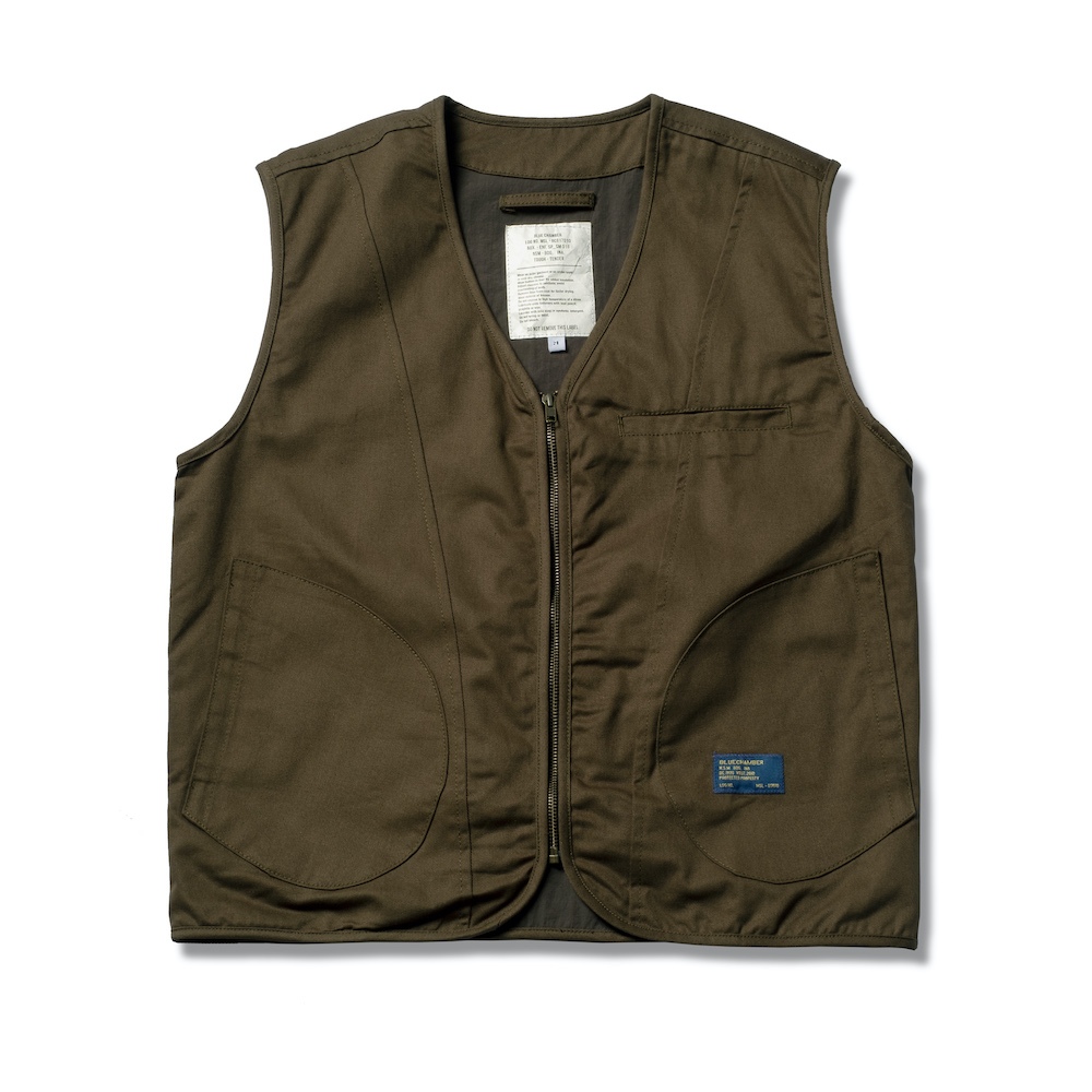 Blue Chamber Vest Raglan Olive